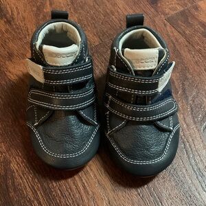 Robeez Black Leather Baby Shoes